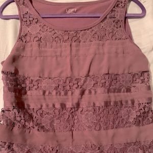 Dusty rose lace blouse NWOT. 3 for 25